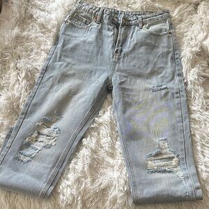 Distressed Light Blue Women's Jeans